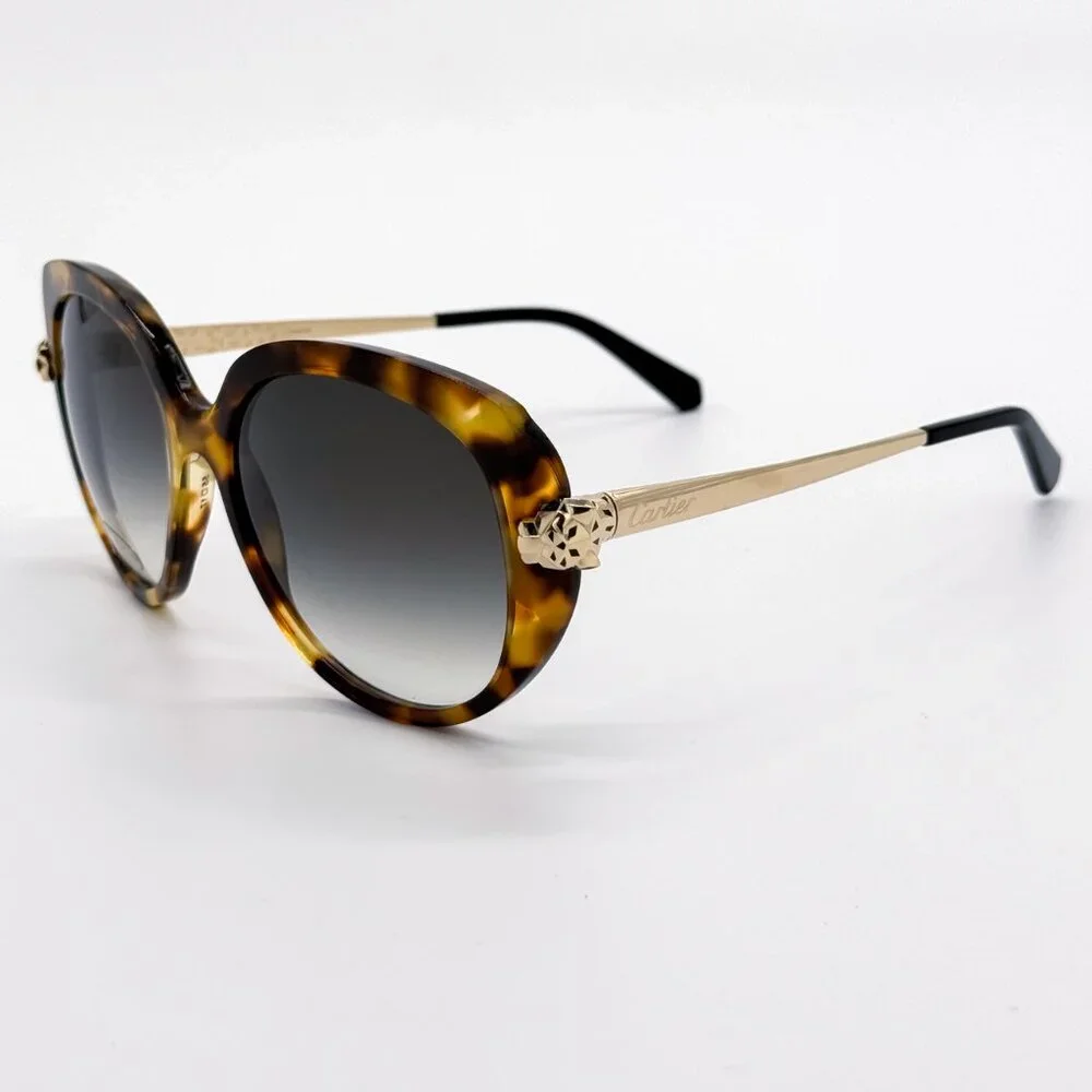 NEW CARTIER CT0064S 002 WOMEN HAVANA SUNGLASSES CT0064S 002 - Picture 9 of 12